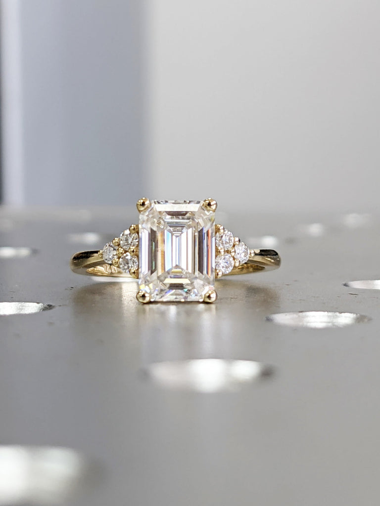 Emerald Cut Moissanite Engagement Ring, Emerald Cut Engagement Ring, Emerald Cut Solitaire, 1ct/2ct Emerald Cut, Solitaire Engagement Ring