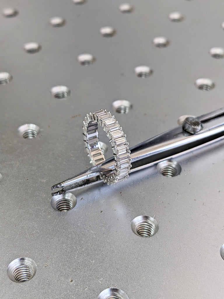 Emerald Cut Eternity Band, Emerald Eternity Ring, 3.15 ctw, 14k White Gold Eternity Ring, Emerald Cut Wedding Band, Eternity Engagement Ring