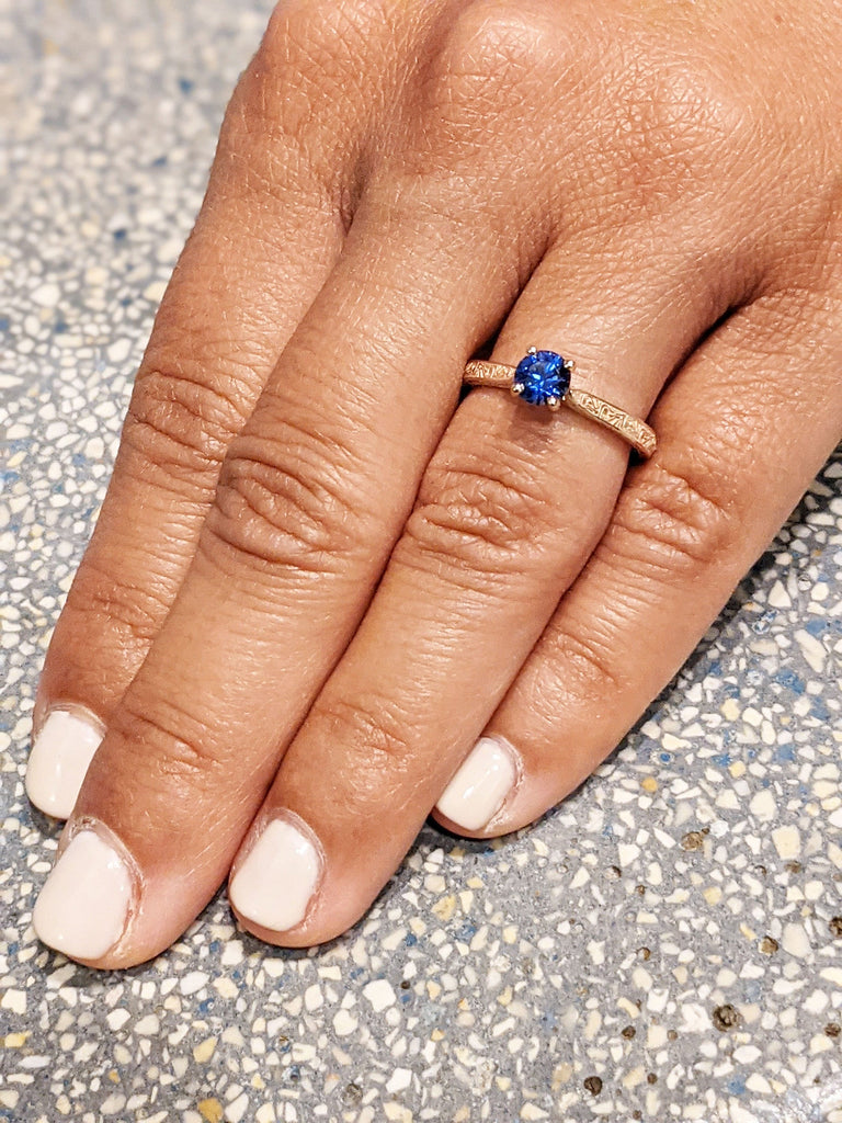 Sapphire ring, engagement ring, unique ring, unique engagement, Sapphire engagement ring, Vintage sapphire engagement, September Birthstone