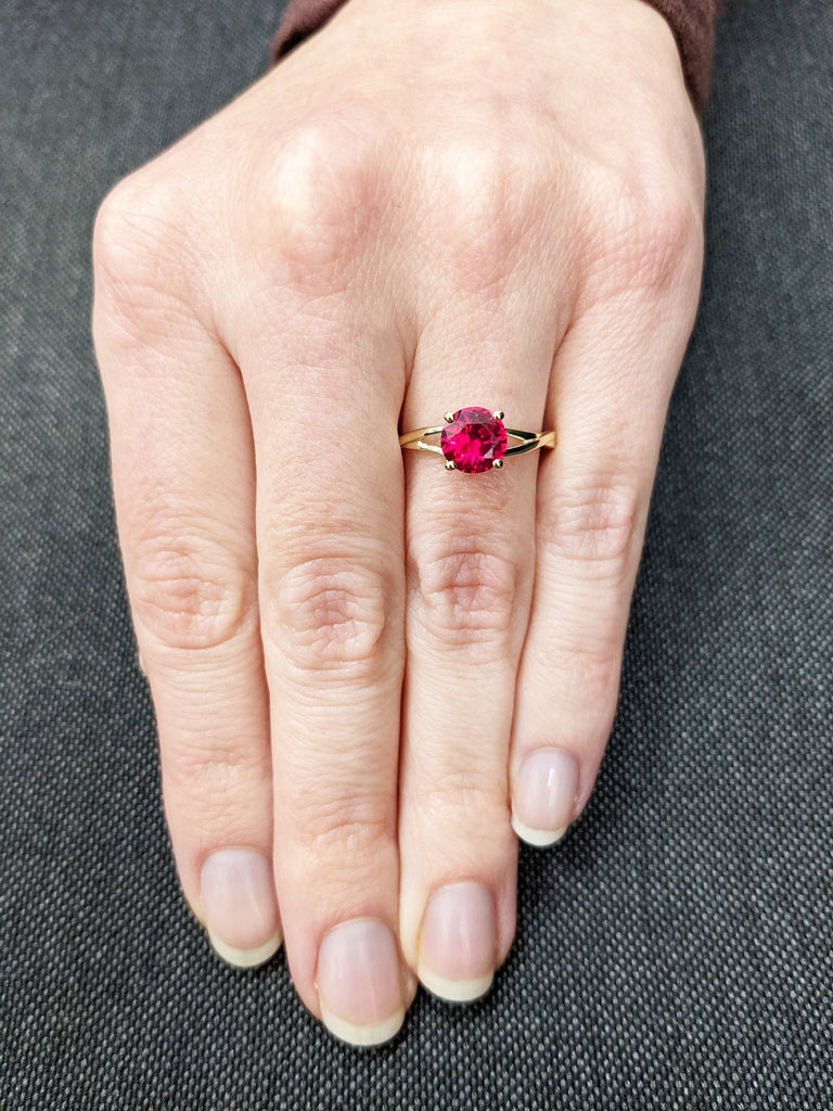 14k Gold Ruby Engagement Ring, Twisted Ruby Ring, Unique Ruby Ring, Nature Inspired Ruby Engagement Ring, 1ct Ruby Ring