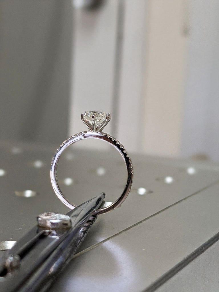 14K Solid Gold Engagement Ring /1.5CT Heart Moissanite Wedding Ring/Moissanite Engagement Ring/Stack Ring/Promise ring/Rose gold