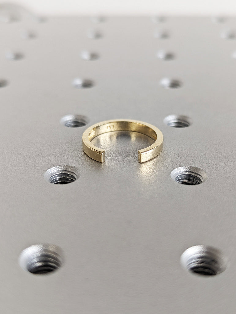 Open wedding band, Simple plain ring, Solid gold band, Platinum knuckle ring, Rose gold ring