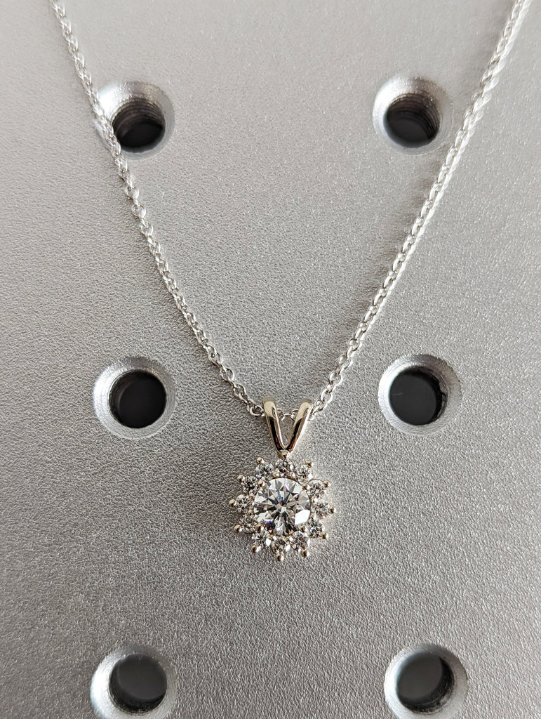 14k Gold Delicate Moissanite Necklace, Solitaire Necklace 0.5 Carat, 0.5ct Solitaire Necklace, Dainty Necklace, Necklace Gift