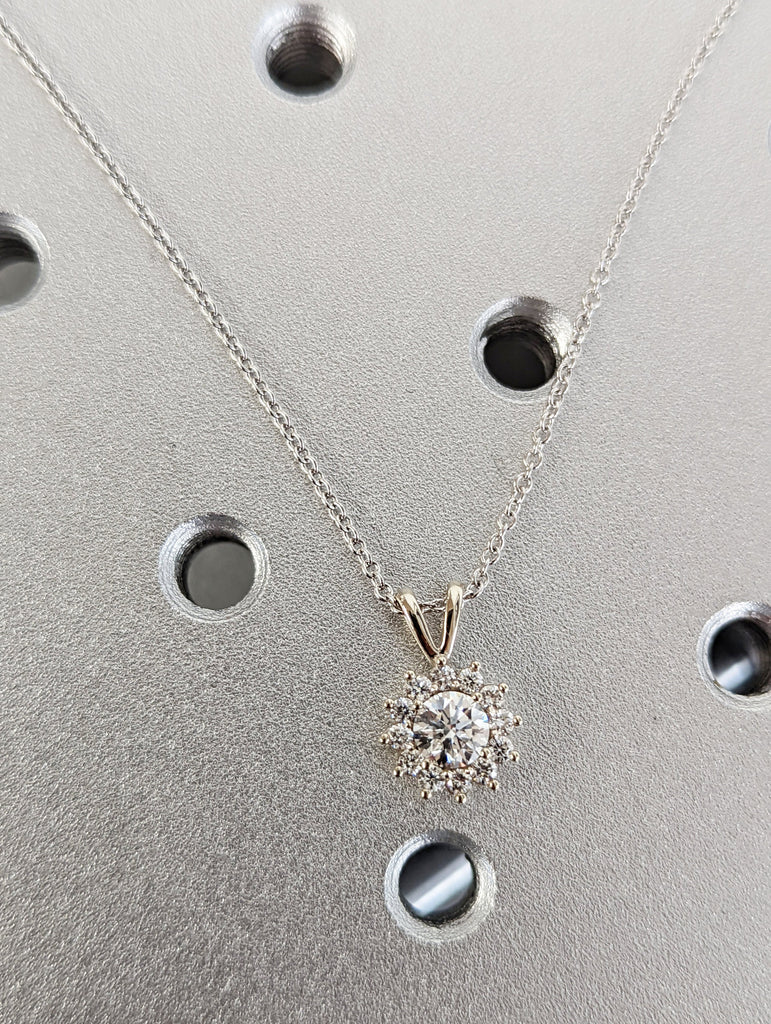 14k Gold Delicate Moissanite Necklace, Solitaire Necklace 0.5 Carat, 0.5ct Solitaire Necklace, Dainty Necklace, Necklace Gift