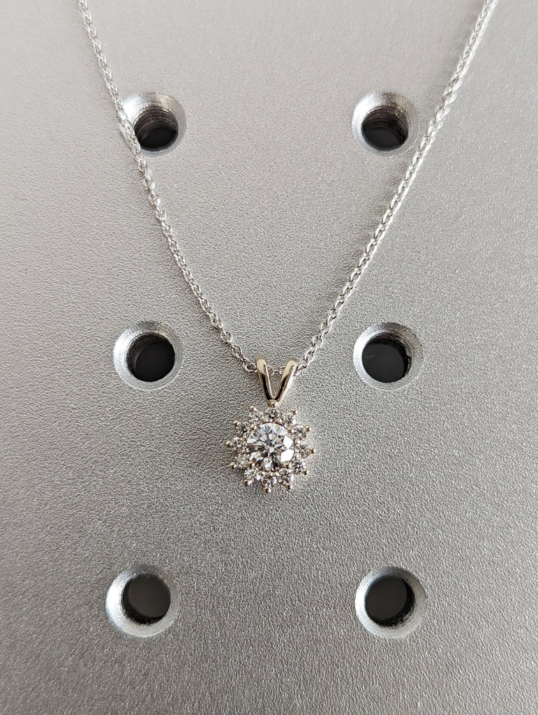 14k Gold Delicate Moissanite Necklace, Solitaire Necklace 0.5 Carat, 0.5ct Solitaire Necklace, Dainty Necklace, Necklace Gift