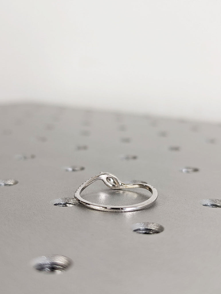 Marquise Salt and Pepper Diamond Wedding Ring, Unique Diamond Wedding Band, Wedding Engagement Ring, Minimalist Diamond Ring