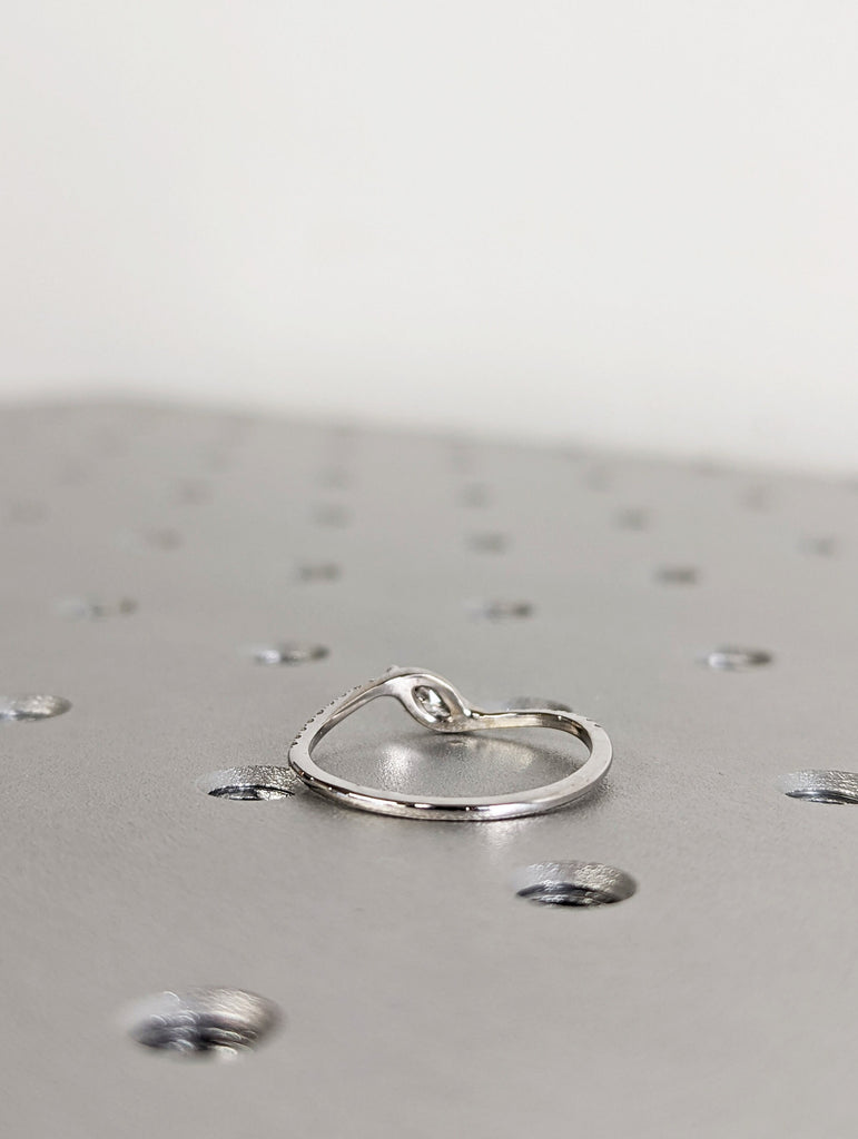 Marquise Salt and Pepper Diamond Wedding Ring, Unique Diamond Wedding Band, Wedding Engagement Ring, Minimalist Diamond Ring