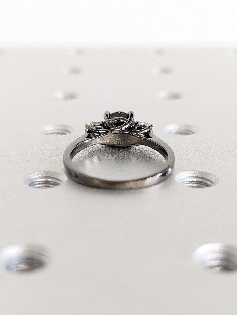 Raw Salt And Pepper Diamond Ring White Gold Three Stone Salt And Pepper Diamond Intertwined Band (1/3 Ct. Tw.) 3 Stones, Intertwined, Tillie