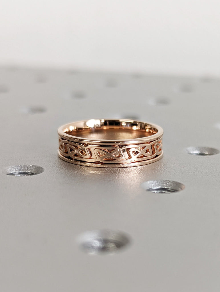 14K Rose Gold Bright Celtic Wedding Ring | Handmade 14k rose gold wedding Ring | 14k Celtic gold ring | Celtic Knot Ring | Irish Knot Ring