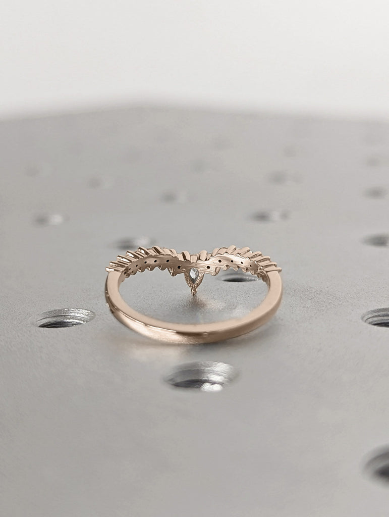 1.5 Carat 1920's Raw Salt and Pepper Diamond, Pear Diamond Ring, Unique Engagement Bridal , Black, Gray Pear 14k Yellow, Rose White Gold