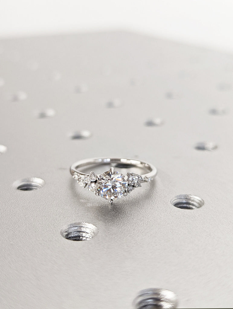 Upgrade for Suyama - to 1ct option in 14K white gold with side diamonds