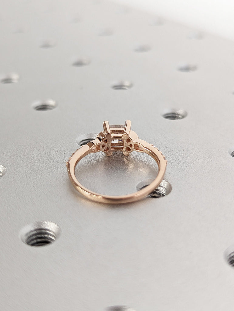 Celtic Cathedral Ring Gold Moissanite Diamond Celtic Engagement Ring Trinity Knot Ring Irish Ring Triquetra Ring Moissanite Ring