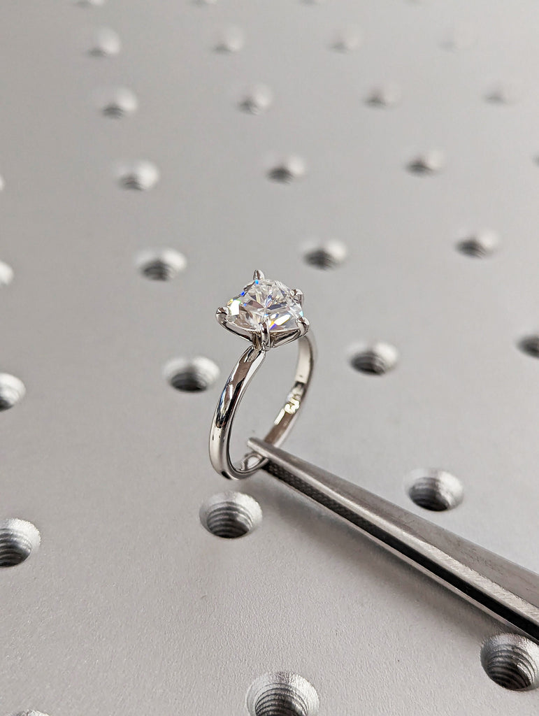 14K Solid Gold Engagement Ring /2CT Heart Moissanite Diamond Wedding Ring/Moissanite Engagement Ring/Stack Ring/Promise ring/Rose gold