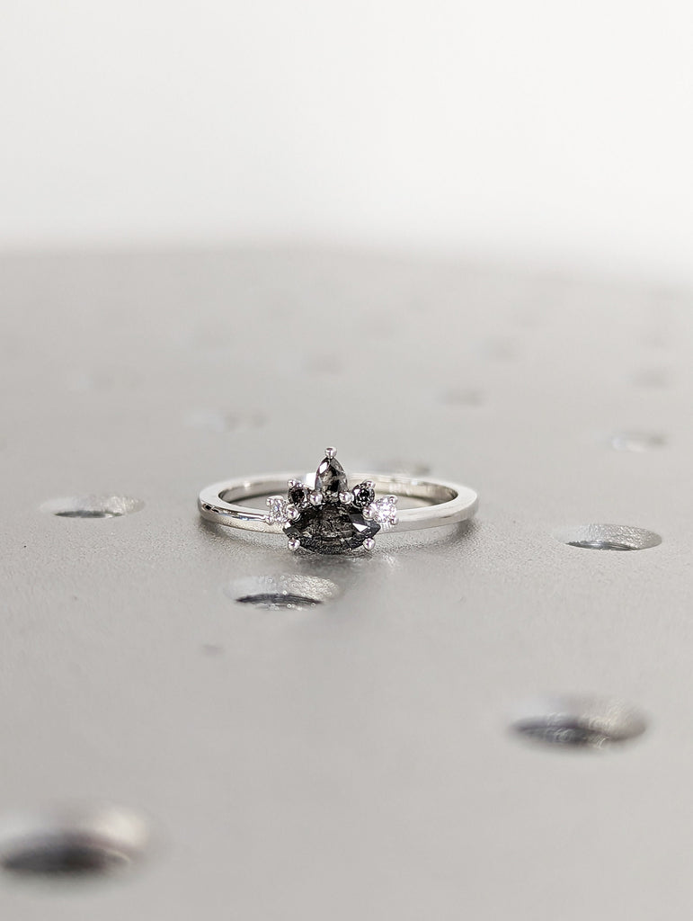 Marquise Diamond Engagement Ring, Marquise Diamond Wedding Band, Marquise Diamond Ring, Minimalist Diamond Wedding Ring, Stacking Ring
