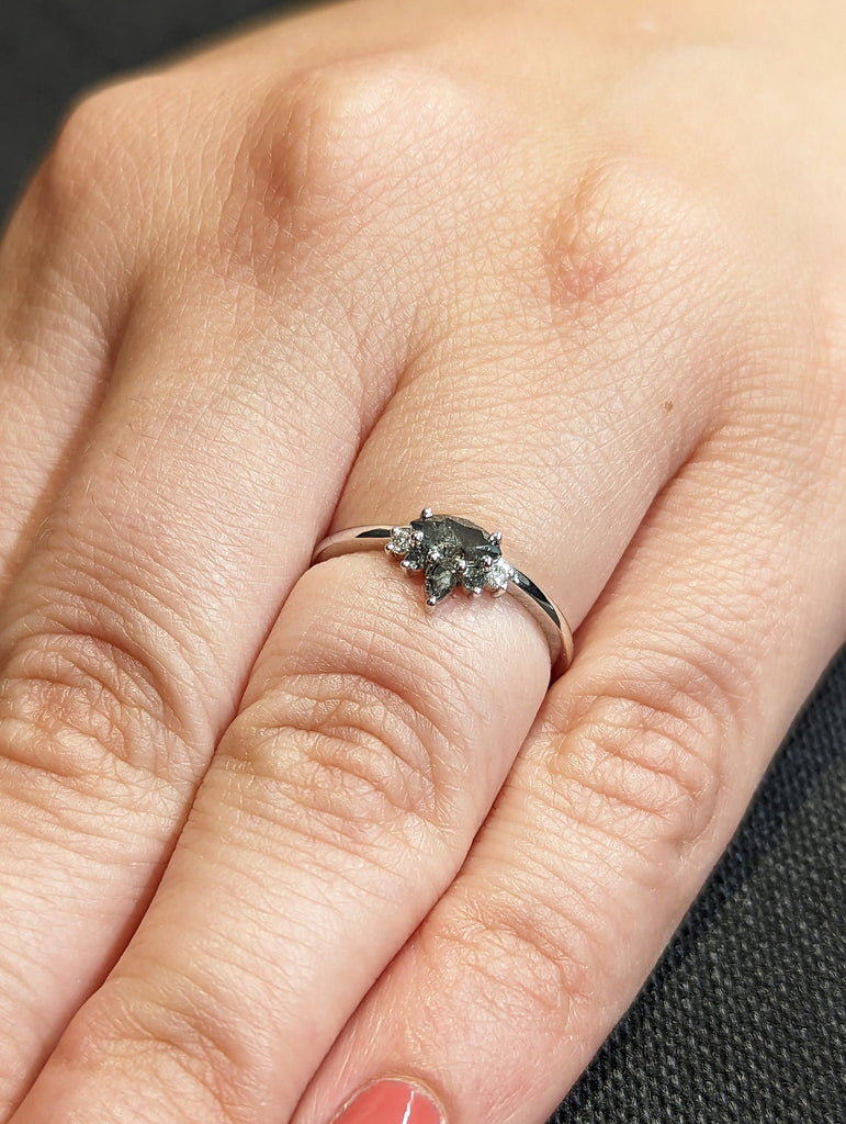 Marquise Diamond Engagement Ring, Marquise Diamond Wedding Band, Marquise Diamond Ring, Minimalist Diamond Wedding Ring, Stacking Ring