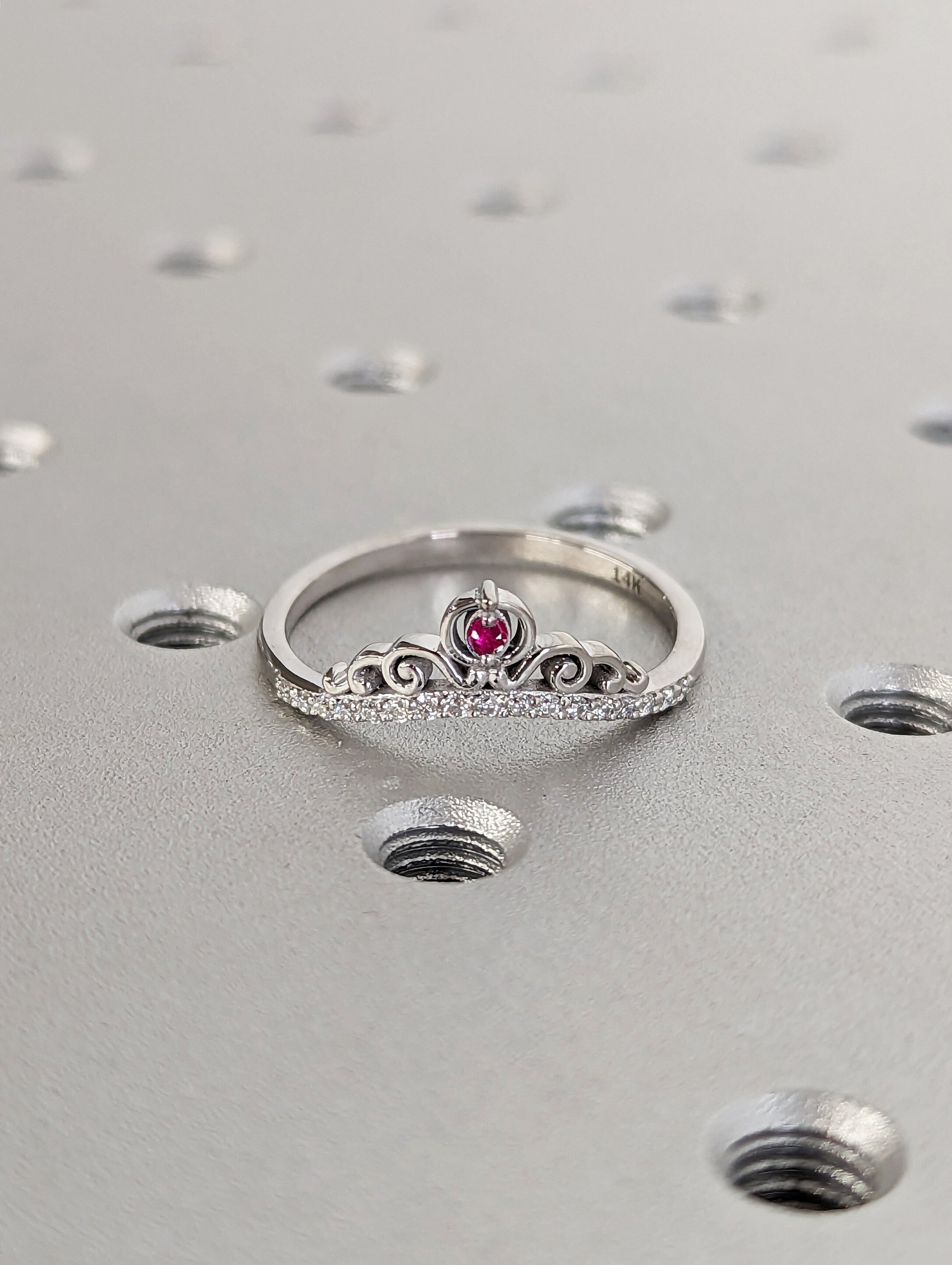 Princess Peach Inspired Crown Ring, Mario, Princess Jewelry