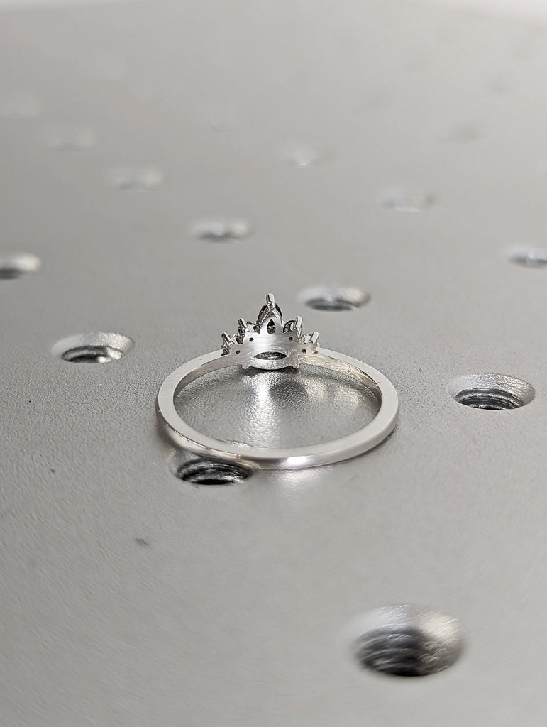 Marquise Diamond Engagement Ring, Marquise Diamond Wedding Band, Marquise Diamond Ring, Minimalist Diamond Wedding Ring, Stacking Ring