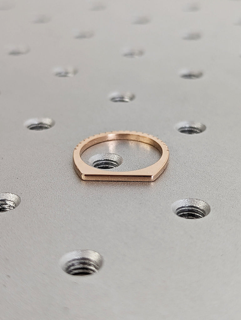Trillion Moissanite engagement ring set vintage unique rose gold engagement ring women wedding ring Bridal Promise ring European Shank Ring