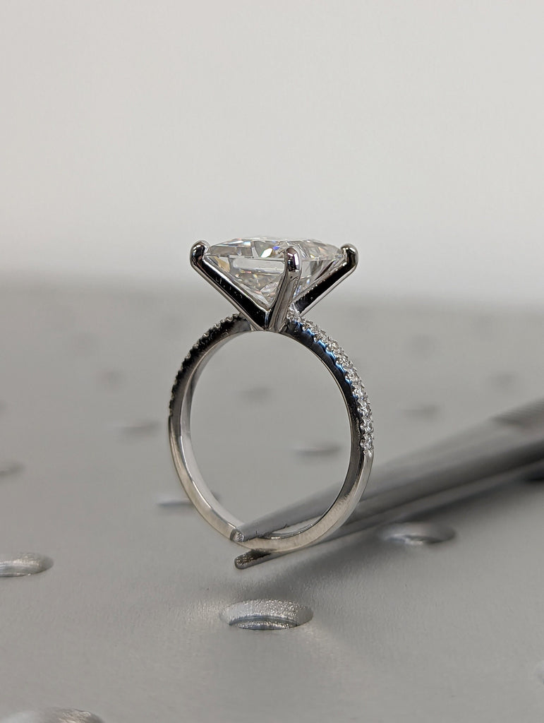 Unique Engagement Ring Princess Cut Moissanite Ring, Square Engagement Ring, Princess Square Engagement Ring, Princess Cut 3.0CT Moissanite