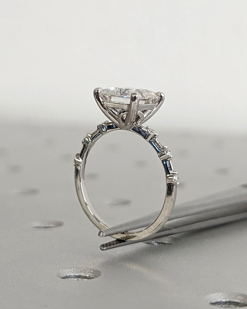 Unique Engagement Ring Princess Cut Moissanite Ring, Square Engagement Ring, Princess Square Engagement Ring, Princess Cut 2CT Moissanite