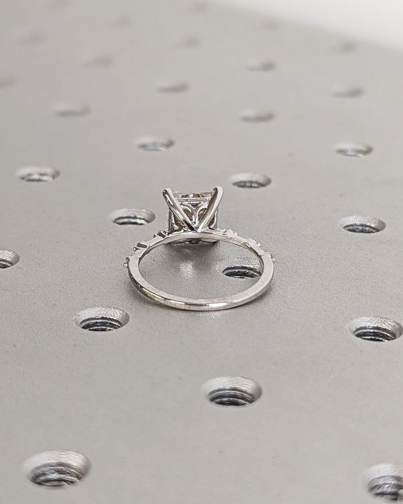Unique Engagement Ring Princess Cut Moissanite Ring, Square Engagement Ring, Princess Square Engagement Ring, Princess Cut 2CT Moissanite
