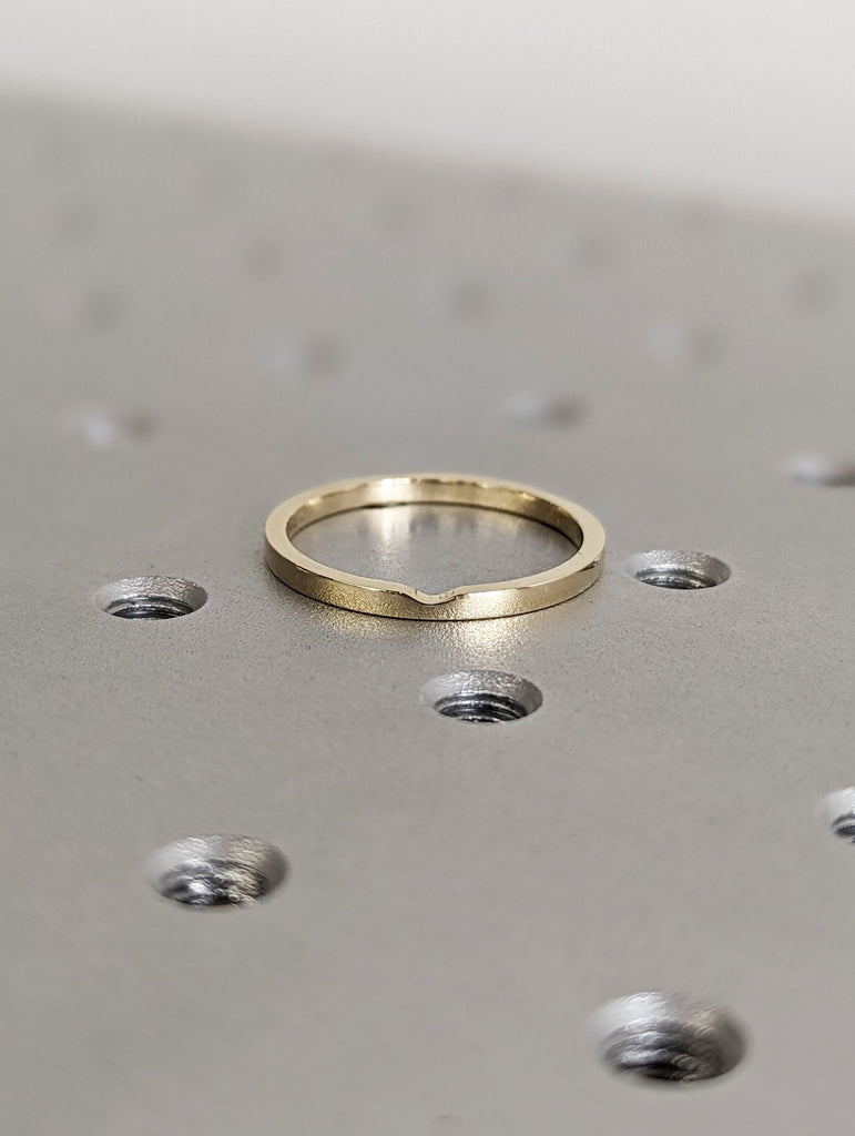 14K Yellow Gold Plain Wedding Band