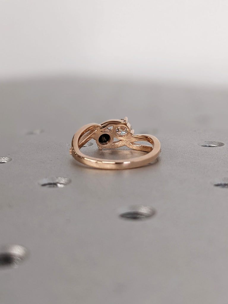 14K Rose Gold Engagement Ring