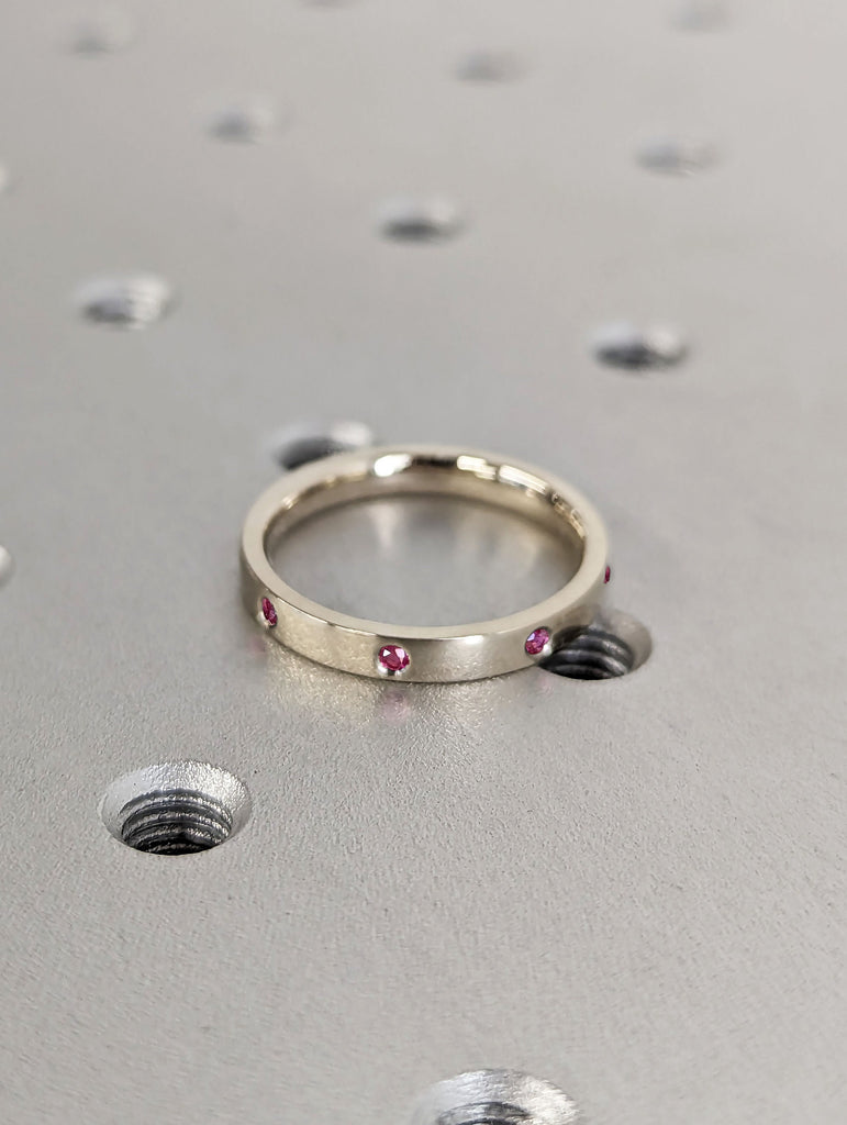 14K_White_Gold_Flush_Set_Ruby_Wedding_Ring