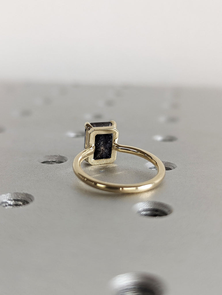 18K 14K Yellow Gold Engagement Ring