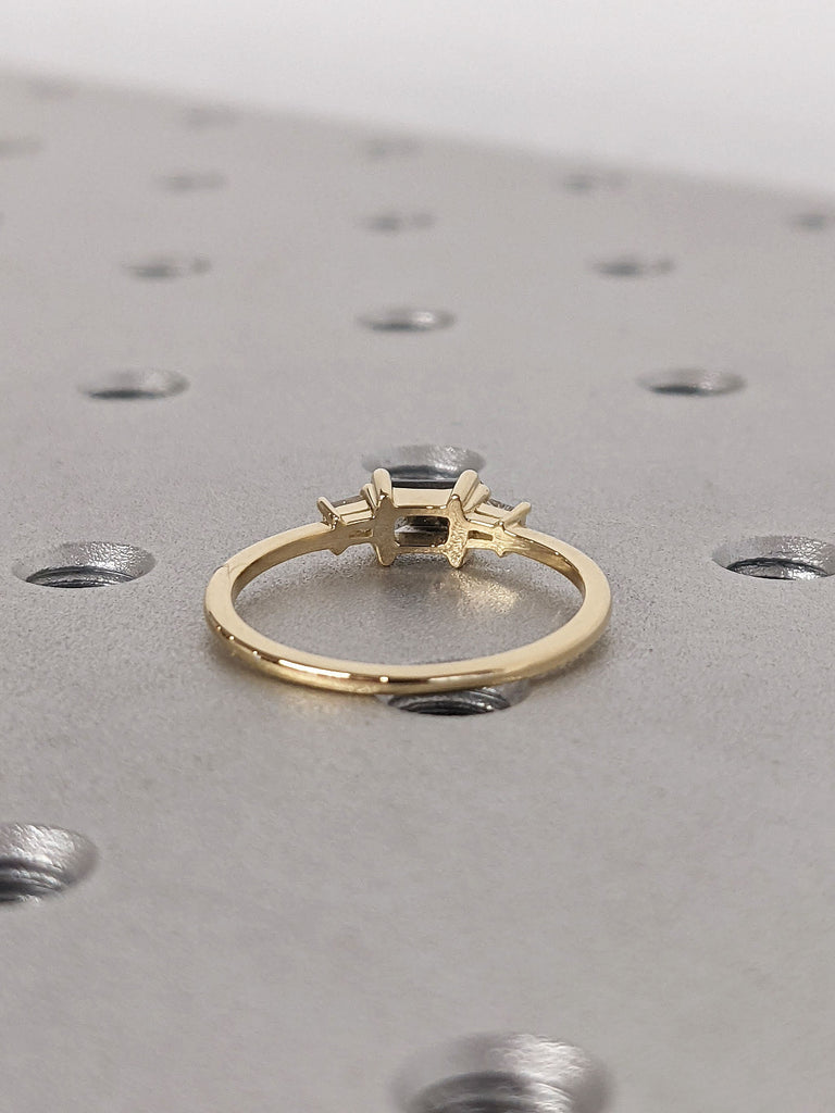 14K 18K Yellow Gold Dainty Women Wedding Band
