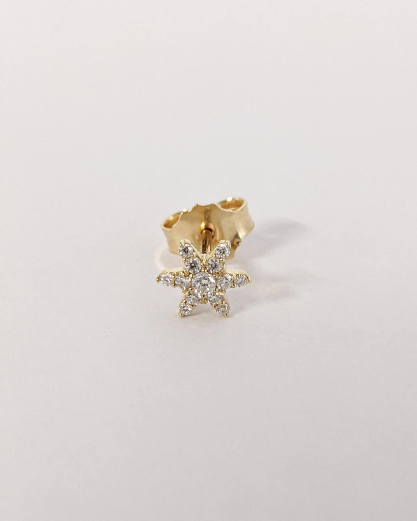 14Kt Gold Diamond Earrings, Cluster Diamond Earrings, Natural Diamond Earrings, Diamond Stud Earrings, 2 Earrings Pair
