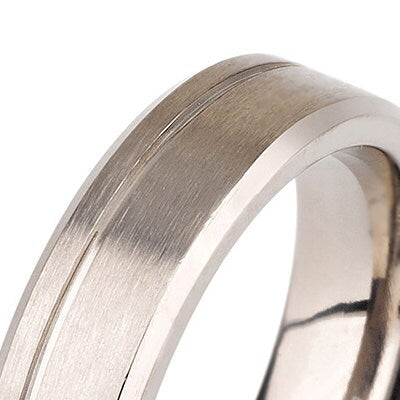 5mm Titanium Wedding Band, Womens Titanium Rings, Woman Wedding Band,Beveled, Titanium Wedding , Titanium Engagement Ring, Titanium Women