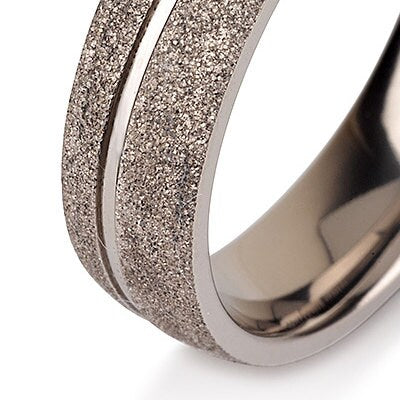 Braverman Titanium Diamond Finish Great Looking Wedding Ring 6mm, gift for her!